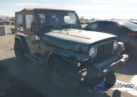 2000 Jeep Wrangler Se из США, поврежденный, VIN 1J4FA29P9YP785909